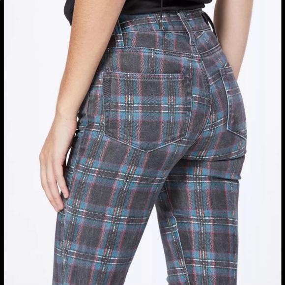 Paige Hoxton Ankle Plaid Jeans - Picture 4 of 11